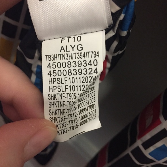 The North Face Mondrian Print Reversible Jacket XS black yellow red blue white - Picture 8 of 9